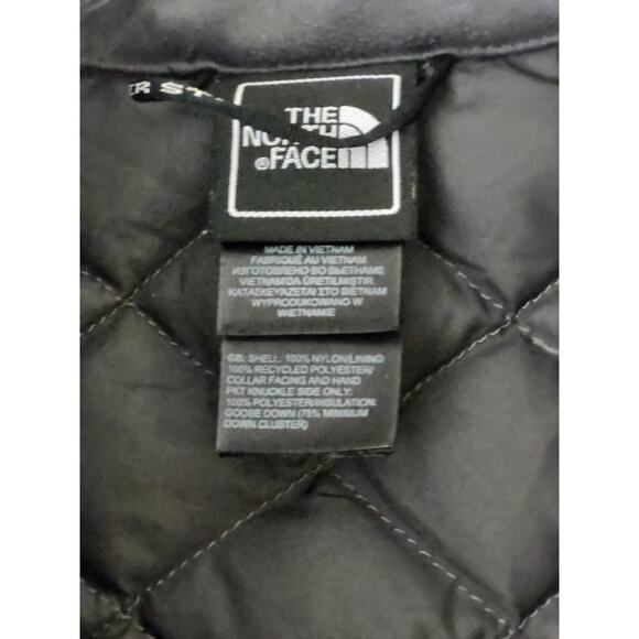 The North Face Trevail Women Grey 650 Down Quilted Puffer Jacket Coat Sz M A0070 - Picture 4 of 5